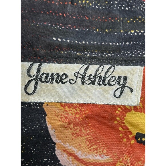Jane Ashley 100% Silk Vintage Floral Long Sleeves Button Up Whimsical Fairy Sm - Picture 5 of 8